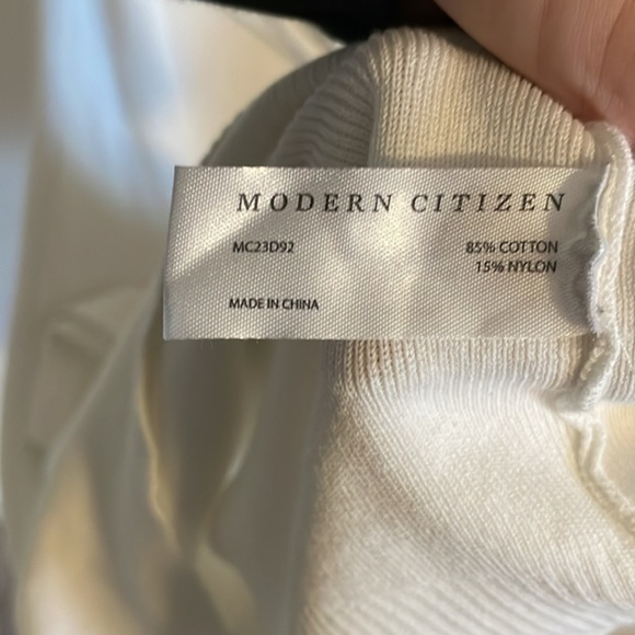 Modern Citizen Ani Sleeveless Tie Front Ribbed Knit Midi Dress White Small - Picture 8 of 9